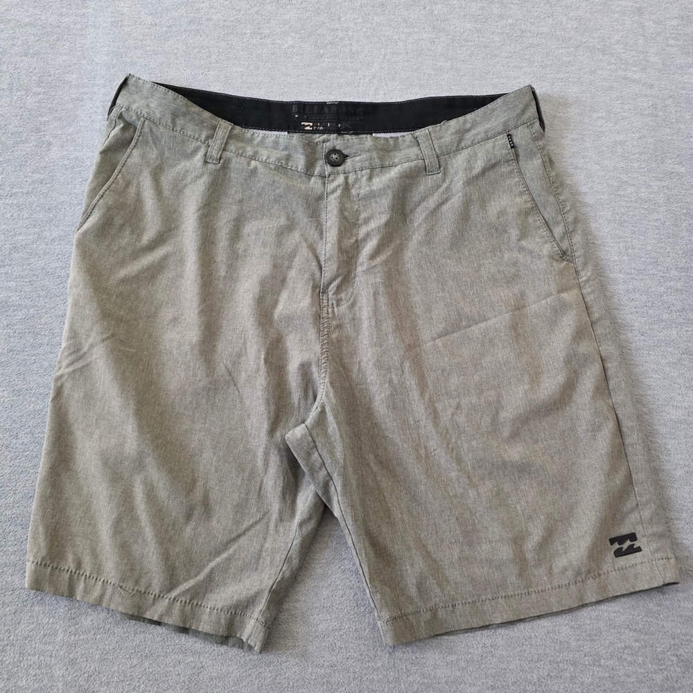 Billabong Platinum X Hybrid Shorts Mens Gray 4-Way Stretch Walk shorts size 36